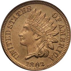 1862 Indian Head Cent PCGS PR65