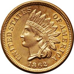 1862 Indian Head Cent MS60