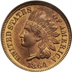 1864 Br Indian Head Cent PCGS MS66