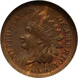 1864 Indian Head Cent NGC MS65 BN