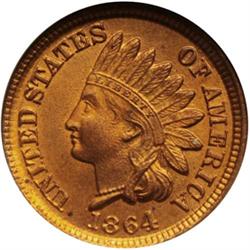 1864 Indian Head Cent ANACS MS64