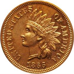 1866 Indian Head Cent PR63RB