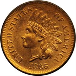 1866 Indian Head Cent MS60RB