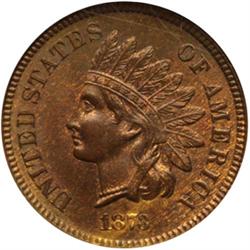 1873 Indian Head Cent NGC MS65 BN