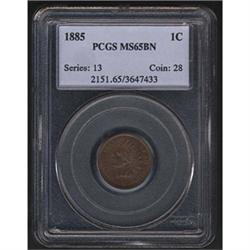 1885 Indian Head Cent PCGS MS65BN