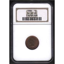 1888 Indian Head Cent NGC MS65RB