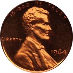 1964 Lincoln Cent PCGS PR68 Cameo