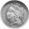 Image 1 : 1881 Nickel Three-Cents NGC PR66