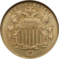 1880 Shield Nickel NGC PR64