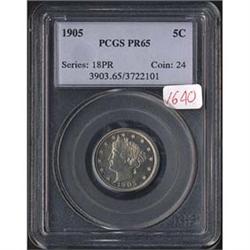 1905 Liberty Nickel PCGS PR65