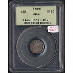 1863 Half Dime PCGS PR63