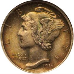 1918-D Mercury Dime NGC MS65