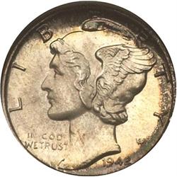 1942 Mercury Dime NGC PR67