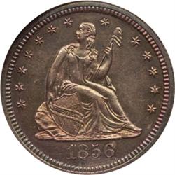 1856 Seated Quarter PR62