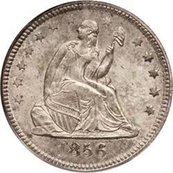 1856 Seated Quarter PCGS MS65