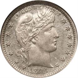 1894 Barber Quarter NGC PR66