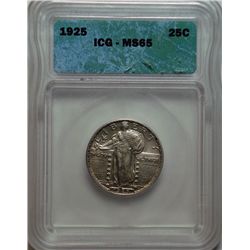 1925 Standing Liberty Quarter ICG MS-65 White Gem
