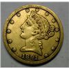 Image 1 : 1891-CC $5 LIBERTY GOLD XF
