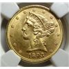 Image 2 : 1893 $5 LIBERTY GOLD COIN NGC MS-62