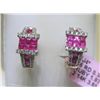 Image 1 : Ruby and .38 Carat Diamonds 14K Yellow Gold Earrings
