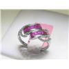 Image 1 : Ruby and .19 Carat Diamonds 14K White Gold Ring
