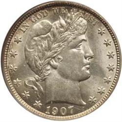 1907 Barber Half PCGS AU58