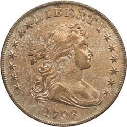 1798 HE Bust Dollar AU55