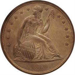 1860 Seated Dollar NGC MS65