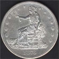 1876-CC Trade Dollar AU53