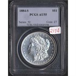 1884-S Morgan Dollar PCGS AU55