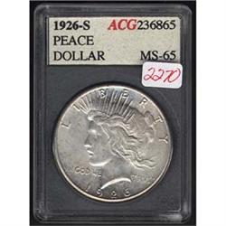 1926-S Peace Dollar MS64