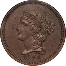 Pattern 1854 Cent NGC PR64