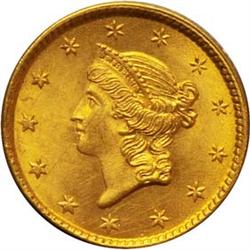 1853 Gold Dollar MS62