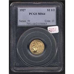 1927 Quarter Eagle PCGS MS64