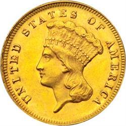 1878 Three-Dollar Gold MS60