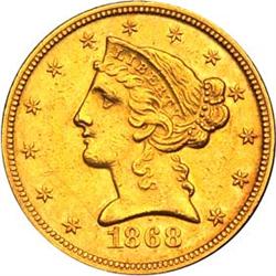 1868 Half Eagle EF45
