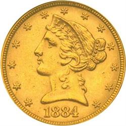 1884 Half Eagle NGC MS61