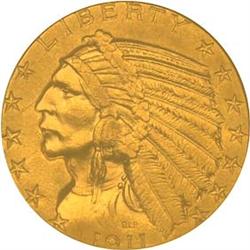 1911-D Half Eagle NGC AU58