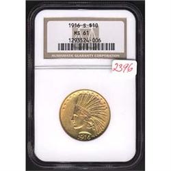 1916-S Eagle NGC MS61