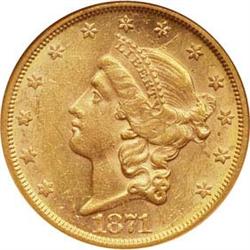 1871-S Double Eagle NGC AU58
