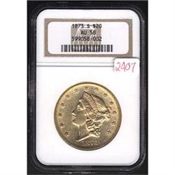 1873-S Double Eagle NGC AU58