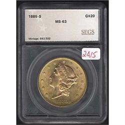 1885-S Double Eagle MS62