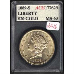 1889-S Double Eagle MS62