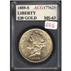 Image 1 : 1889-S Double Eagle MS62
