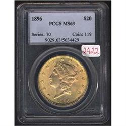 1896 Double Eagle PCGS MS63
