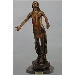 "Pray To The Great Spirits" Bronze Sculpture - Humphries