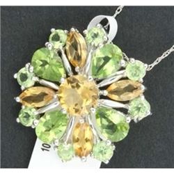 Citrine & Peridot Pendant 10kw