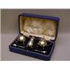 Image 1 : A CASED PRESENTATION SILVER CONDIMENT SET,...