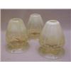 Image 1 : A TRIO OF VASELINE GLASS LIGHT SHADES, c.1...