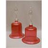 Image 1 : A VICTORIAN RUBY GLASS DECORATIVE BELL, cl...
